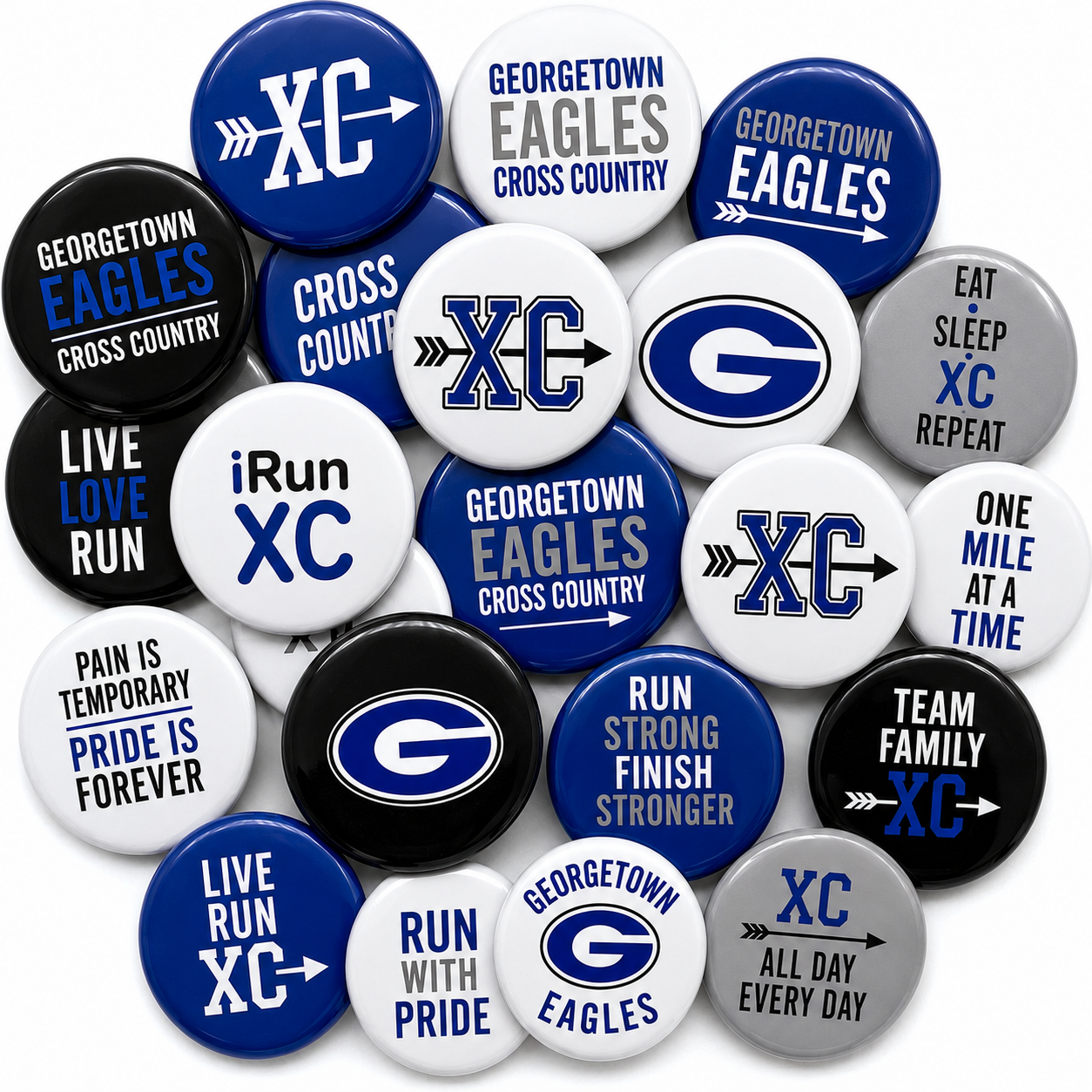 Georgetown Eagles Cross Country Spirit Buttons