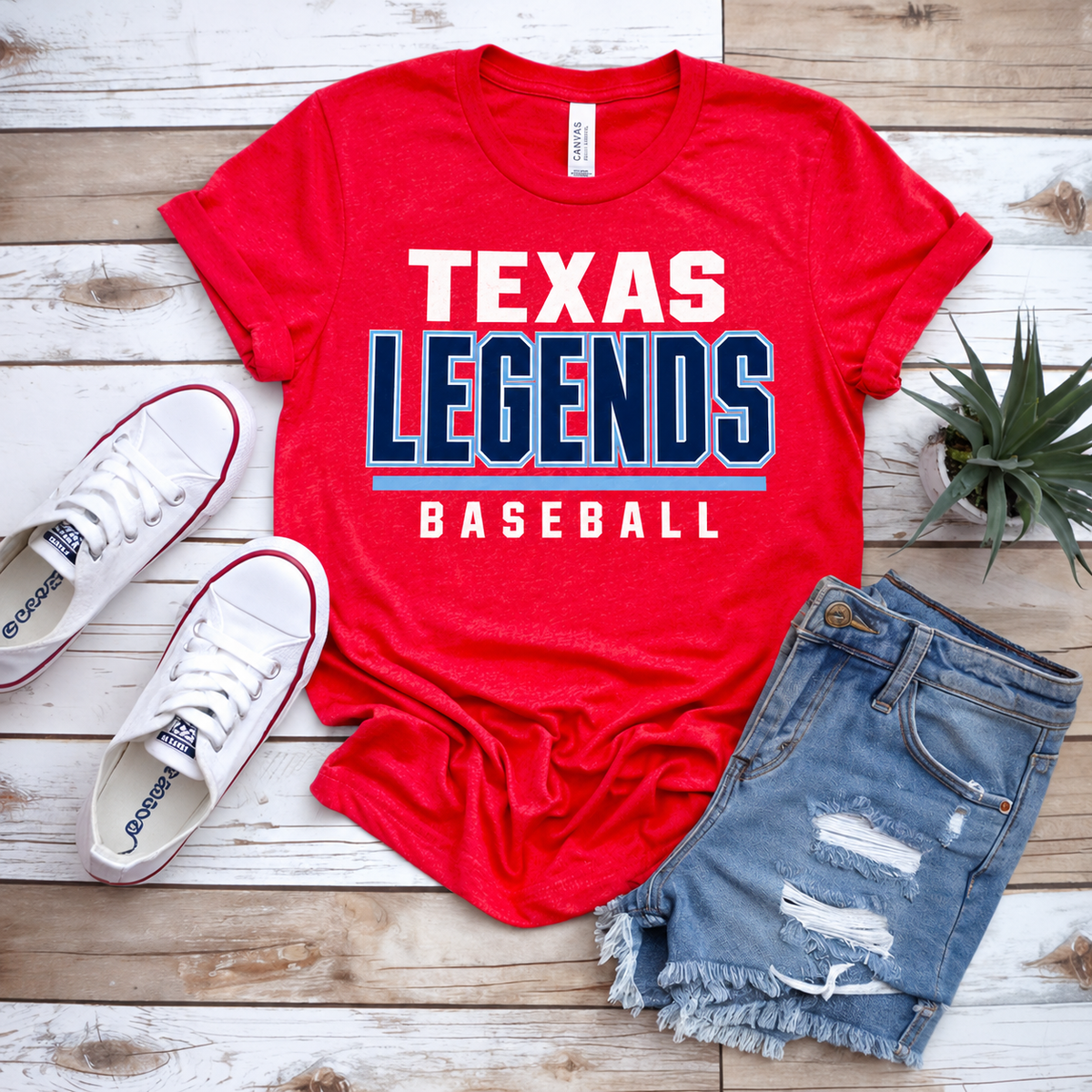 TX Legends Baseball Red Bella Tee