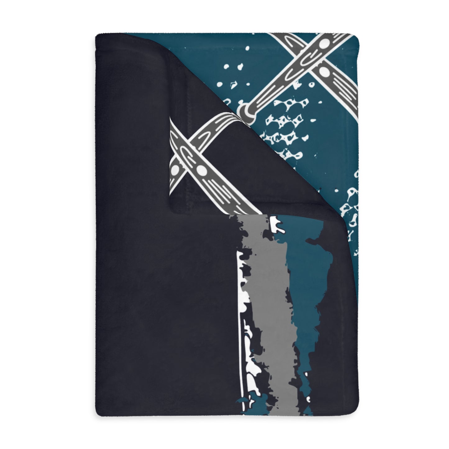 Stix Clubhouse Softball 2 Sided Velveteen Blanket, Custom Player Sports Blanket, Player Name and Number Minky Blanket