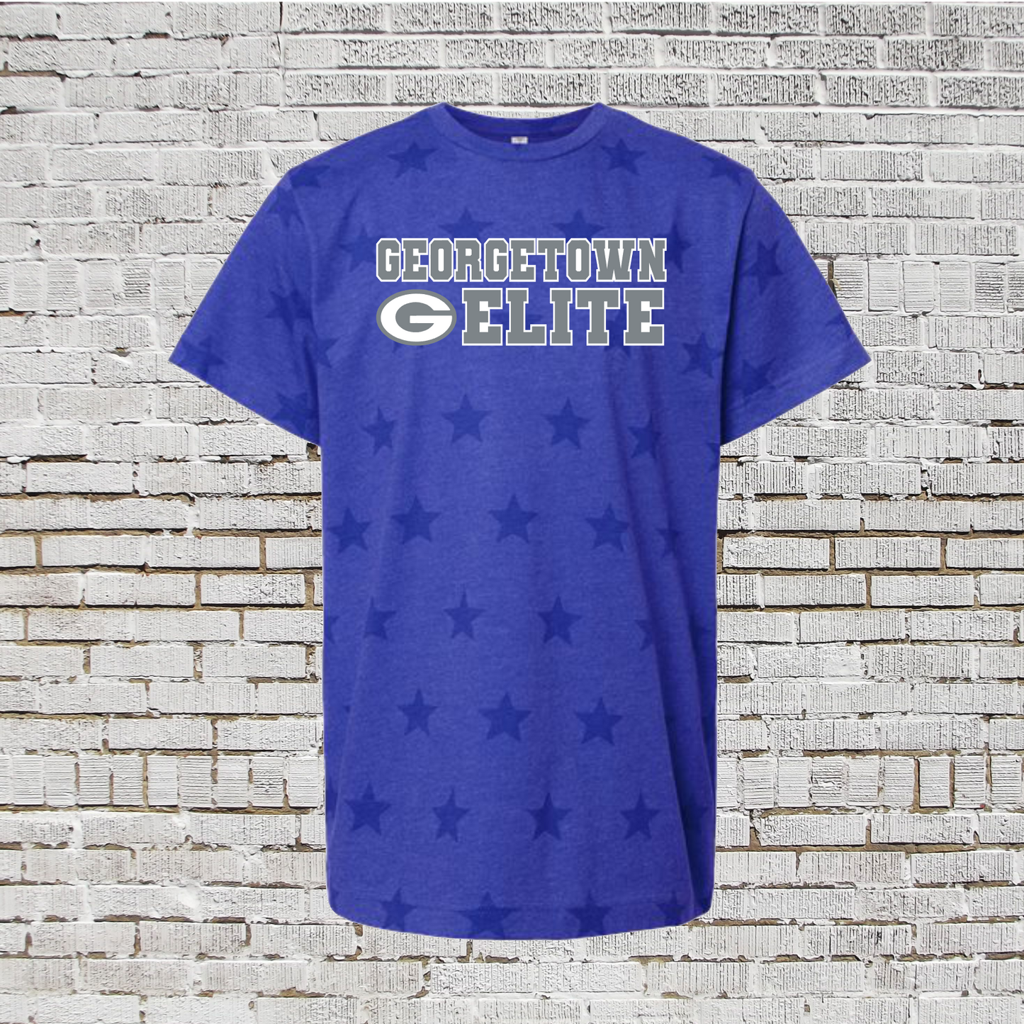 Georgetown Elite Star Tee, Georgetown Blue Tshirt, Georgetown Elite Softball Tshirt