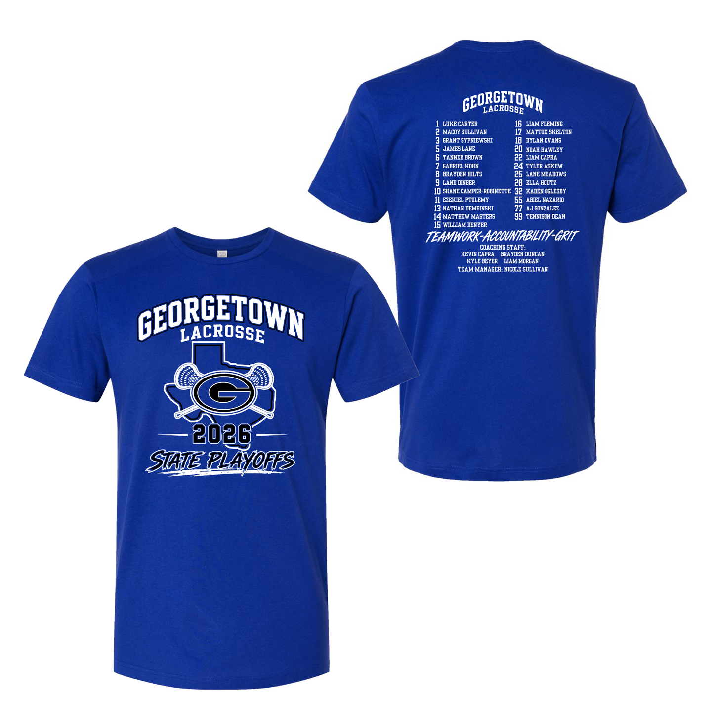 Georgetown Eagles Lacrosse 2026 Playoff Tshirt