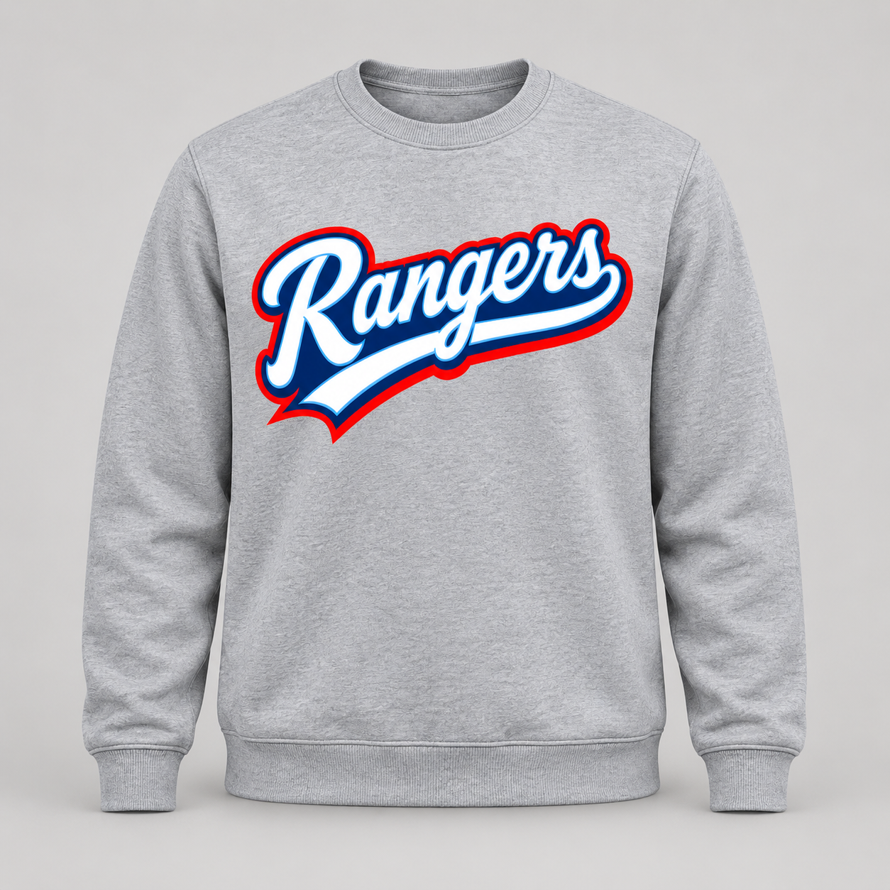 Gray Rangers Baseball Crewneck Sweatshirt