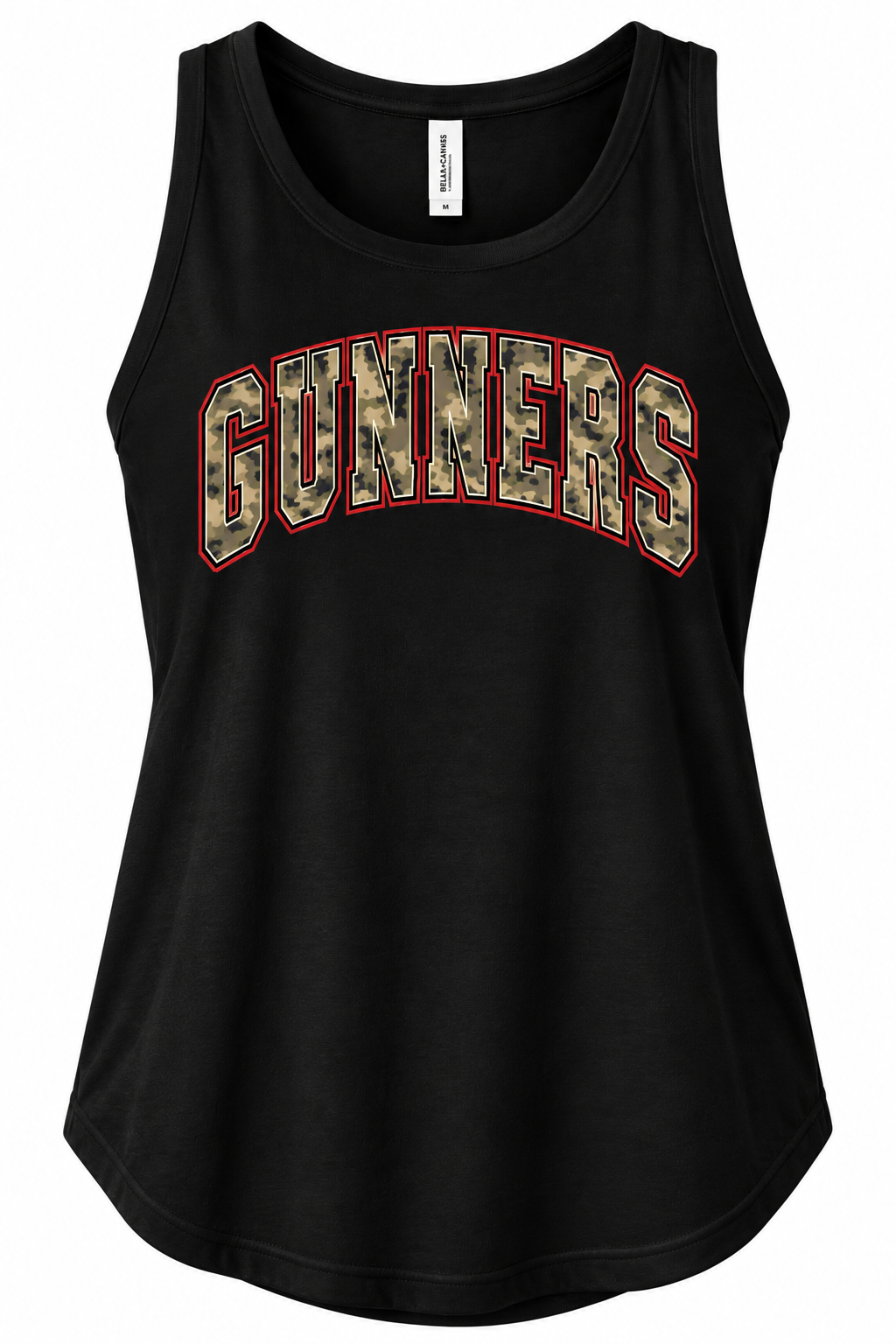 Gunners Baseball Camo Women’s Tank – Black