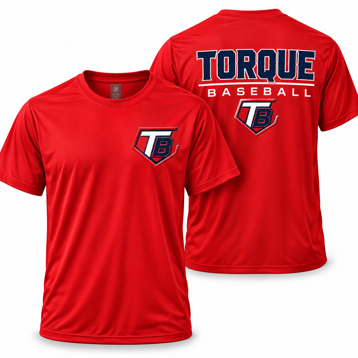 Torque Baseball Tee Red