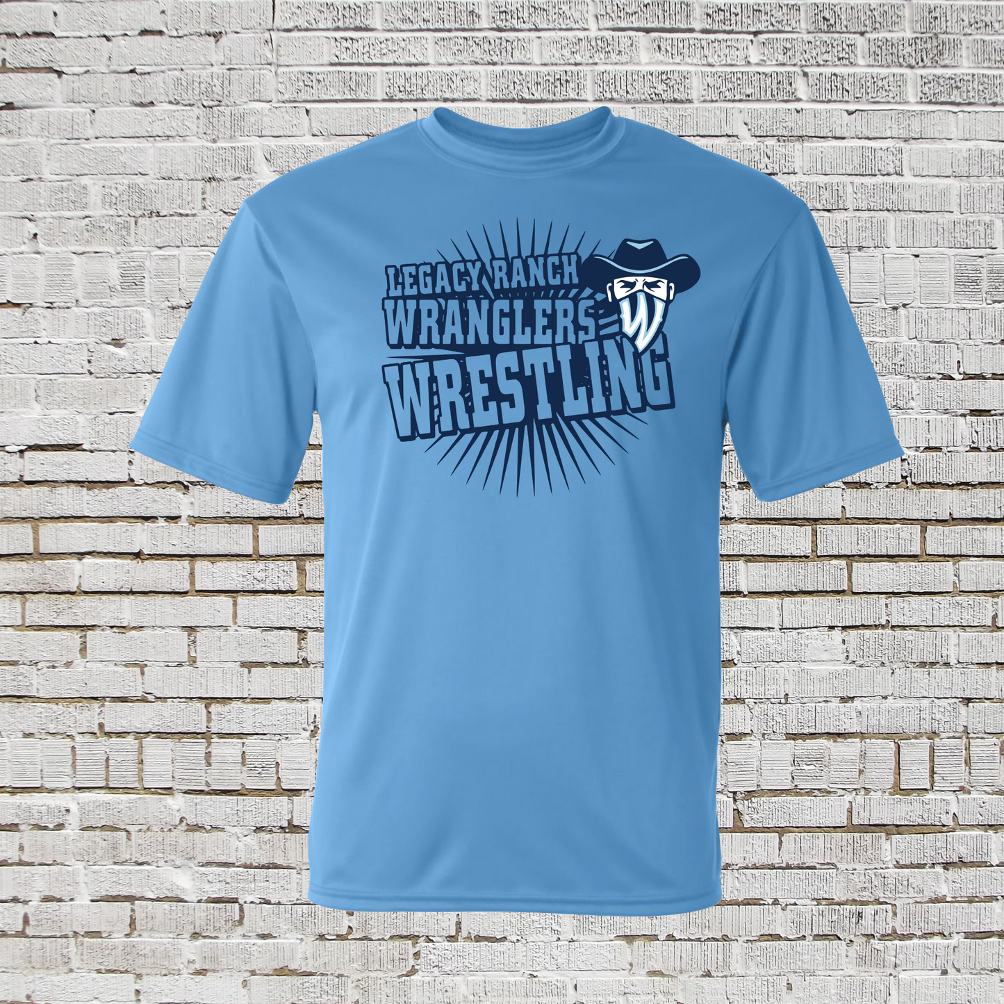 Drifit Legacy Ranch Wranglers Wrestling Tee, Wranglers Shirt, Legacy Ranch Spiritwear