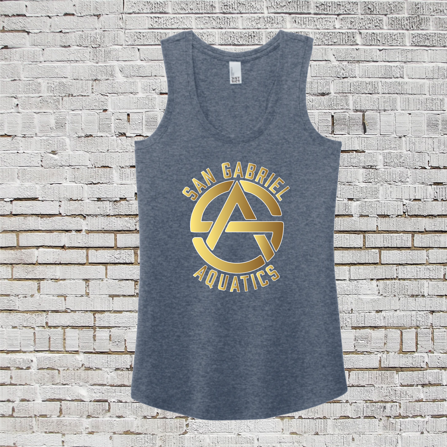 San Gabriel Aquatics Tank Top, Women's Navy Tank, SGA Swim Tank Top, District Racerback Tank