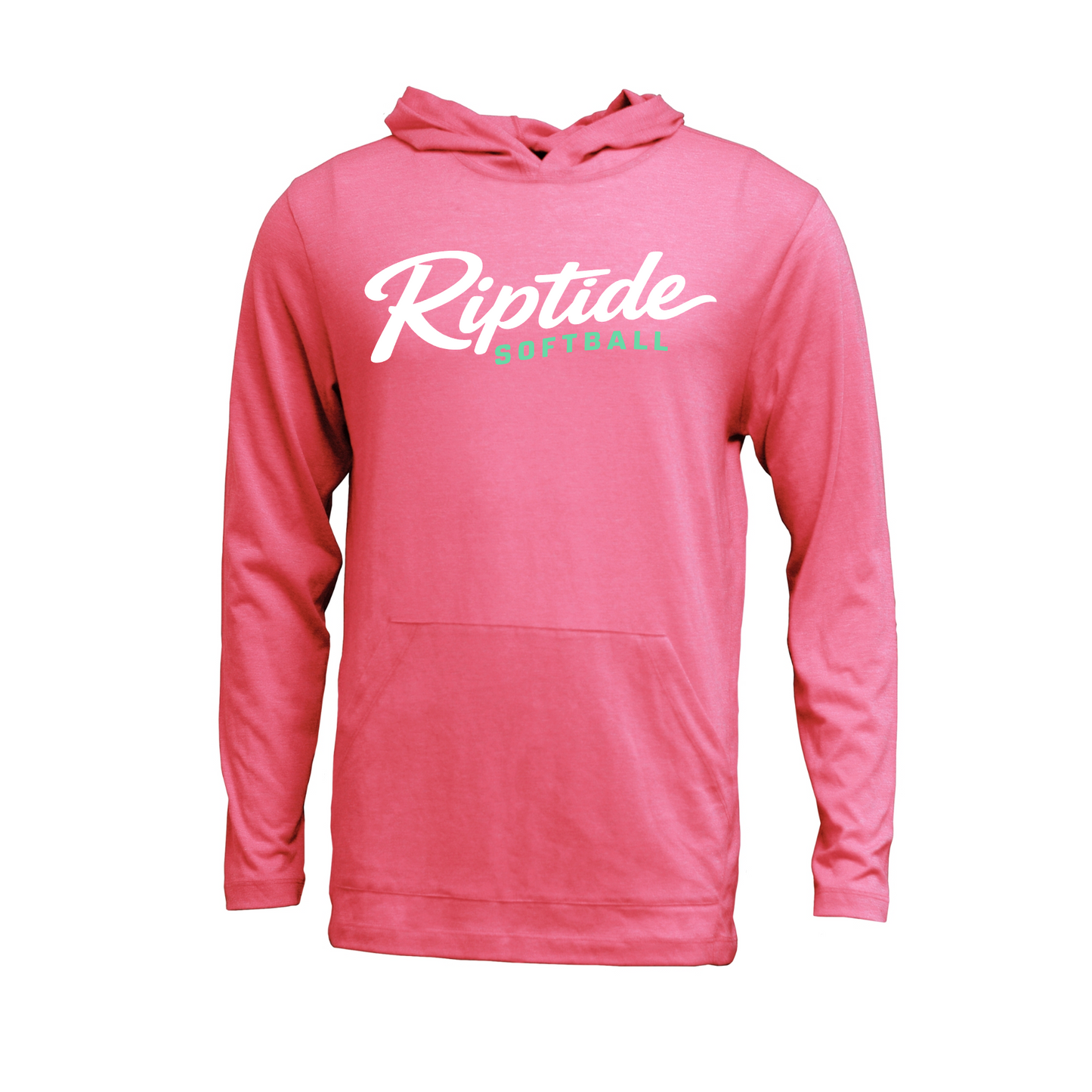 Riptide Softball Hooded Shirt – Mint Wave Logo Shirt– Youth & Adult Team Spirit Wear