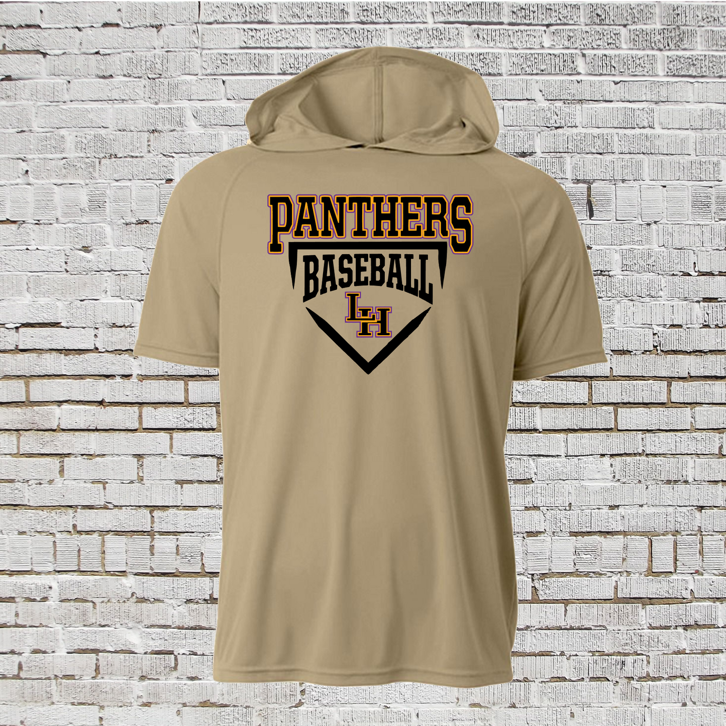Short Sleeve Liberty Hill Baseball Hoodie Tee, Panthers Baseball Spirit Wear, Liberty Hill Panthers Hoodie