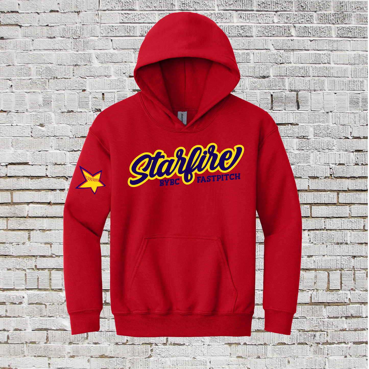 Starfire Fastpitch Hoodie, Red Hoodie, Starfire Softball Sweatshirt