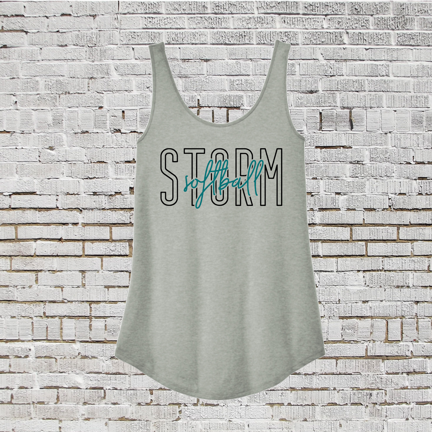 Gray Storm Softball Tank, Storm Softball Tank Top