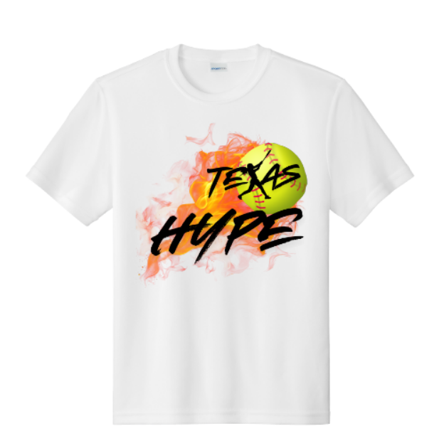 Texas Hype Softball Tee, Hype Softball Shirt, Texas Hype Softball Drifit Shirt
