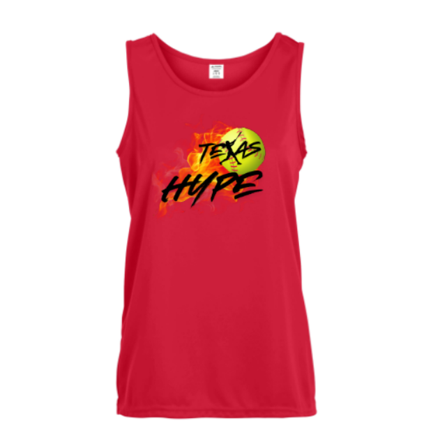Texas Hype Tank Top, Women's White Tank, Texas Hype Softball Tank, Womens Training Tank Top