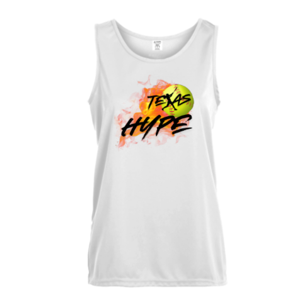 Texas Hype Tank Top, Women's White Tank, Texas Hype Softball Tank, Womens Training Tank Top