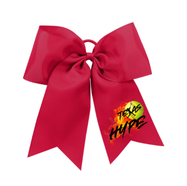 Texas Hype Hairbow, Texas Hype Softball Hair Ribbon