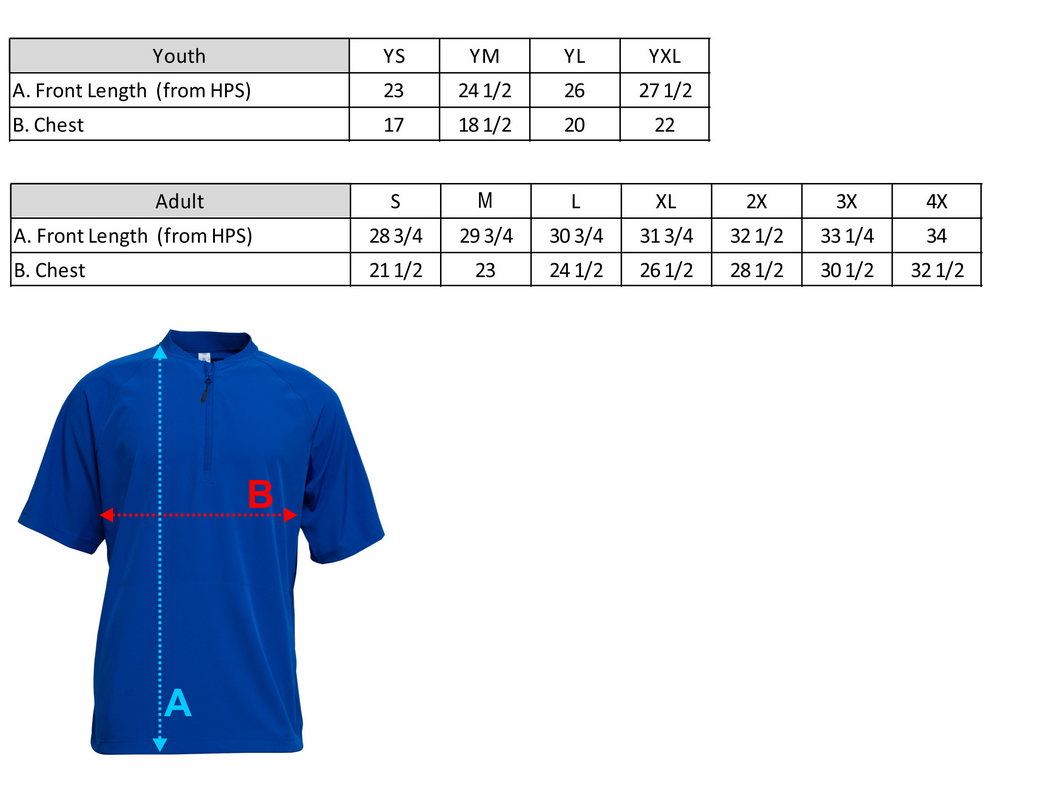 Short Sleeve Red Cage Jacket – Wranglers Baseball Logo | Team Warm-Up Top