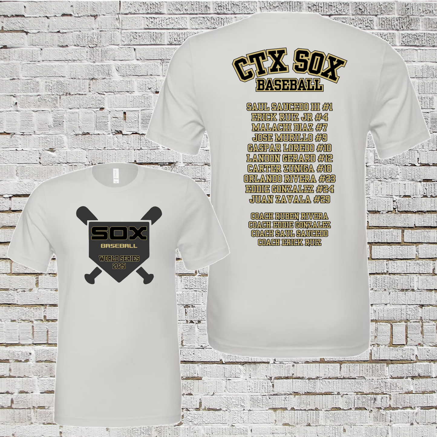 Spring 2025 Roster Shirt, CTX Sox Roster Tshirt, CTX Sox World Series Shirt