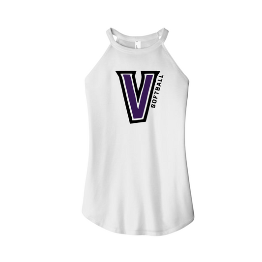 White Venom Softball Tank Top, Venom Fastpitch Rocker Tank, Venom Softball Spiritwear