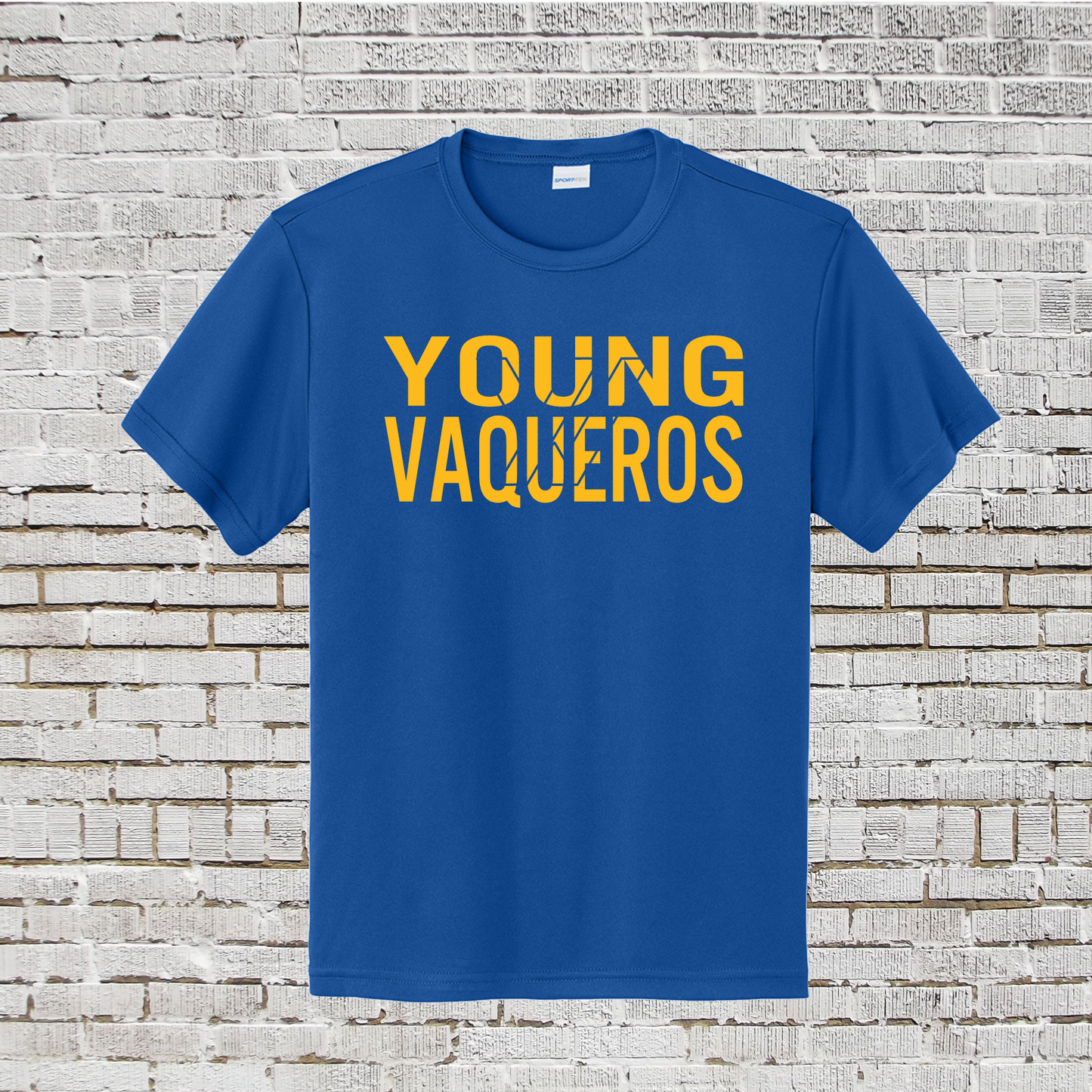 Royal Blue Young Vaqueros Shirt, Vaqueros Baseball Tee, Drifit Young Vaqueros TShirt