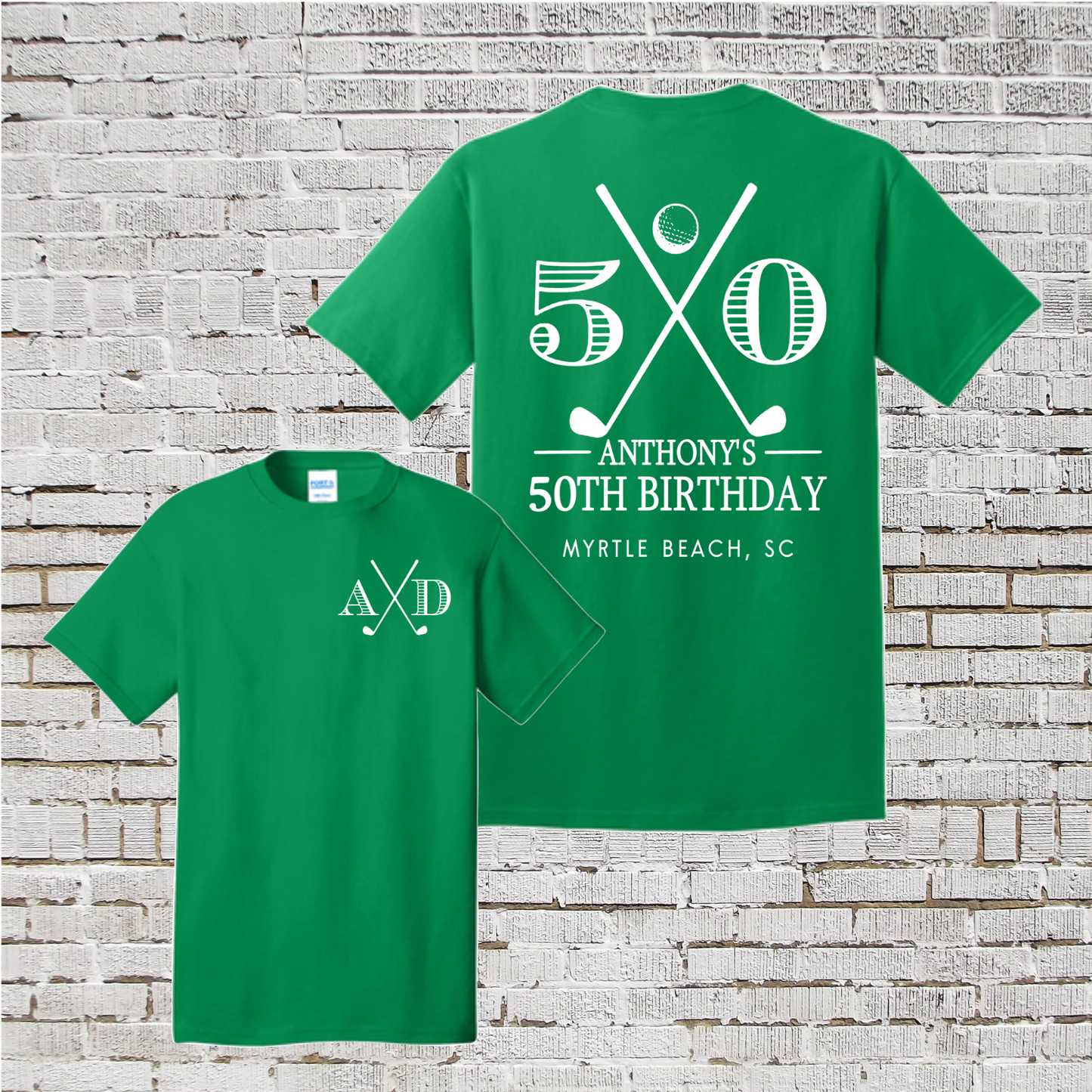 Golf 50th Birthday, Hole in One Birthday Shirt, Guys Birthday Golf Shirt, Hole-in-One Family Shirts, Golf Theme Party, Golf Gift For Dad