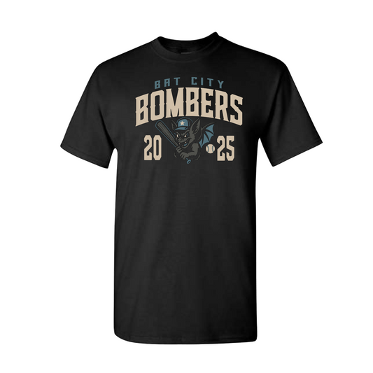 2025 Bat City Bombers Logo Shirt, Bat City Baseball Tee, Bat City Bombers Spiritwear