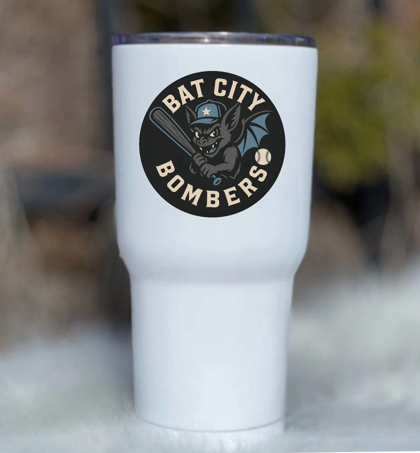 Bat City Bombers Tumbler Sticker, Bombers Logo Sticker, Water Bottle Sticker