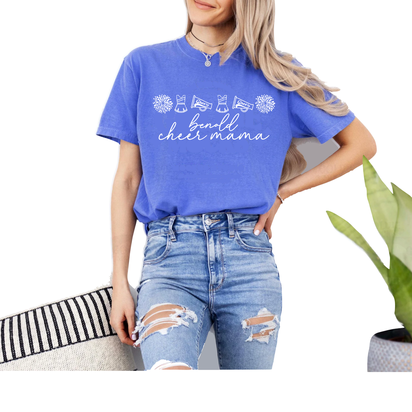 Benold Cheer Mama Shirt, Cheer Mom Comfort Color Tee, Cheer Mom Shirt