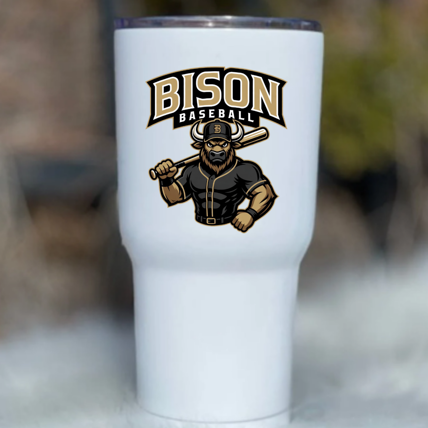 Bison Baseball Tumbler Sticker