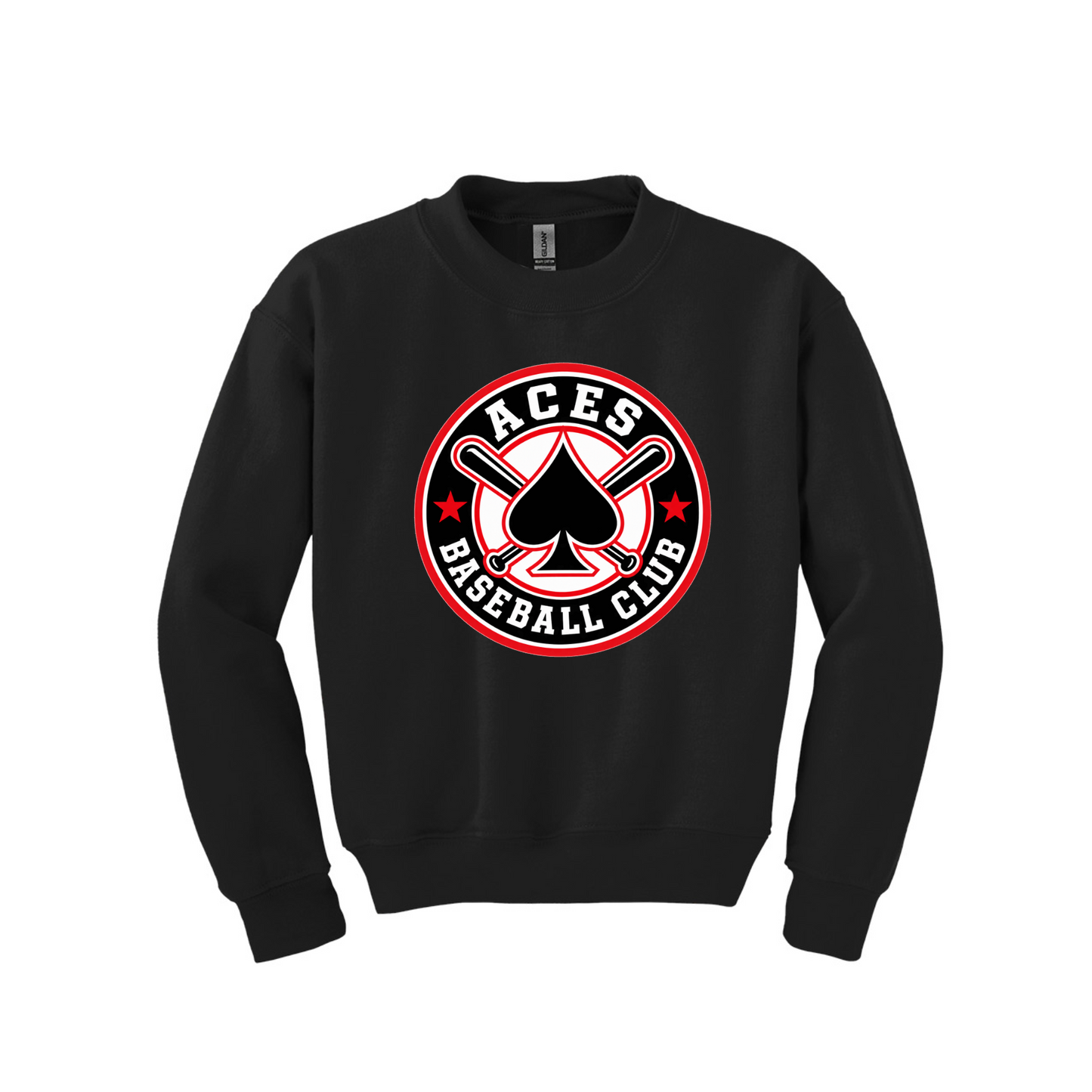 Aces Baseball Black Crewneck Sweatshirt