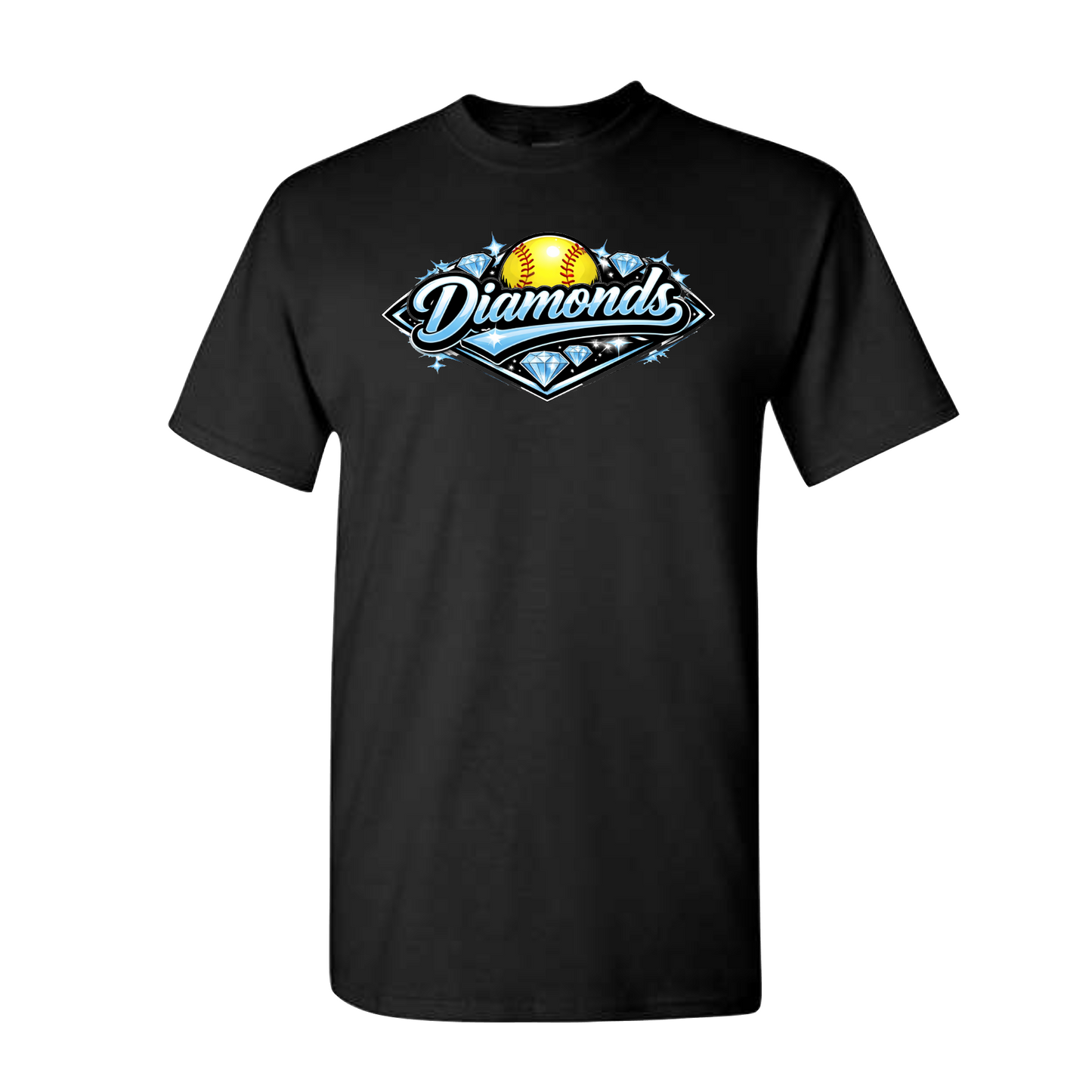 Black Diamonds Softball Drifit T-Shirt | Classic Team Spirit Tee