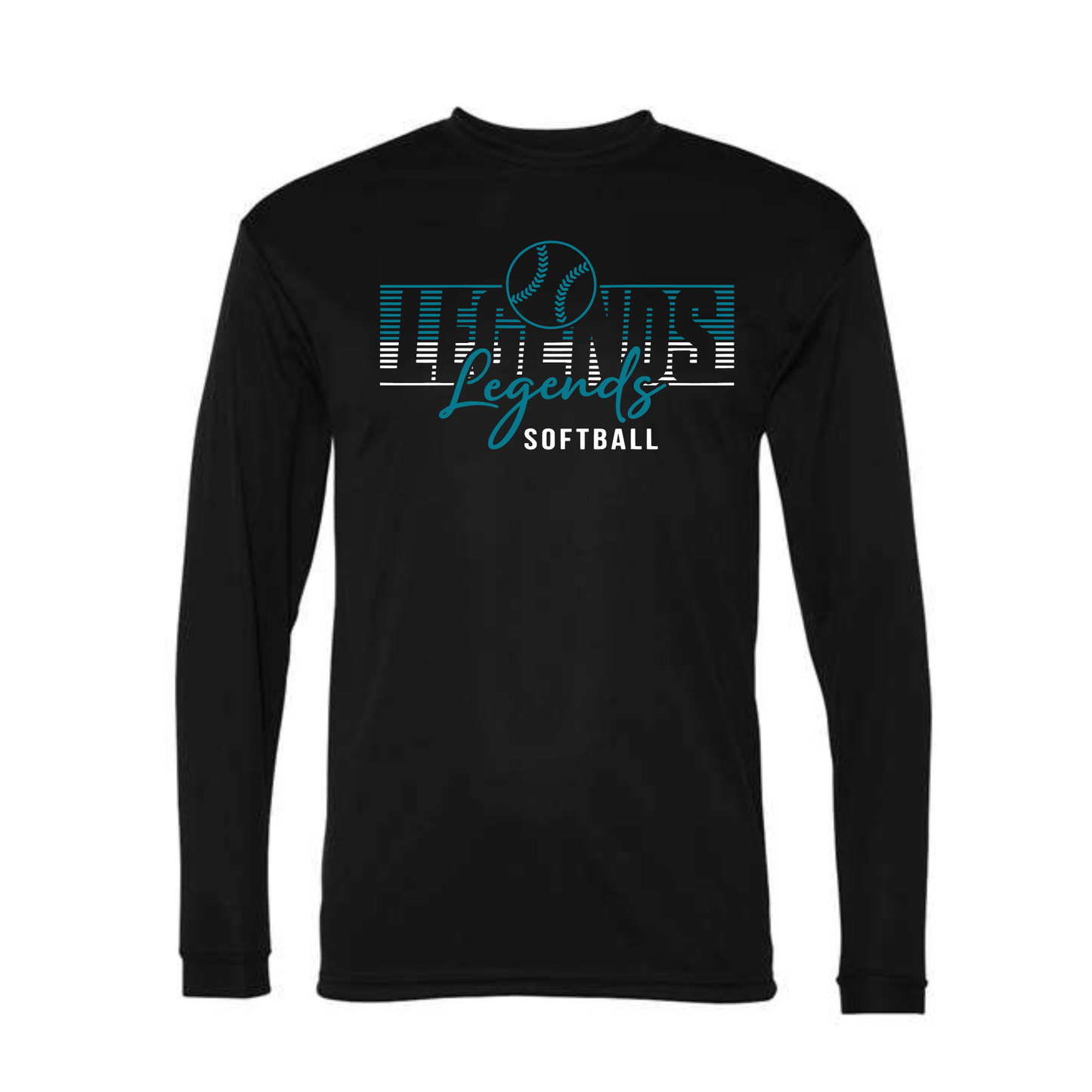 Black Long Sleeve Legends Softball Performance Shirt
