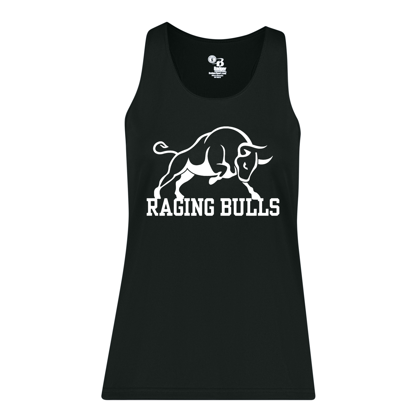 Black Raging Bulls Logo Tank Top