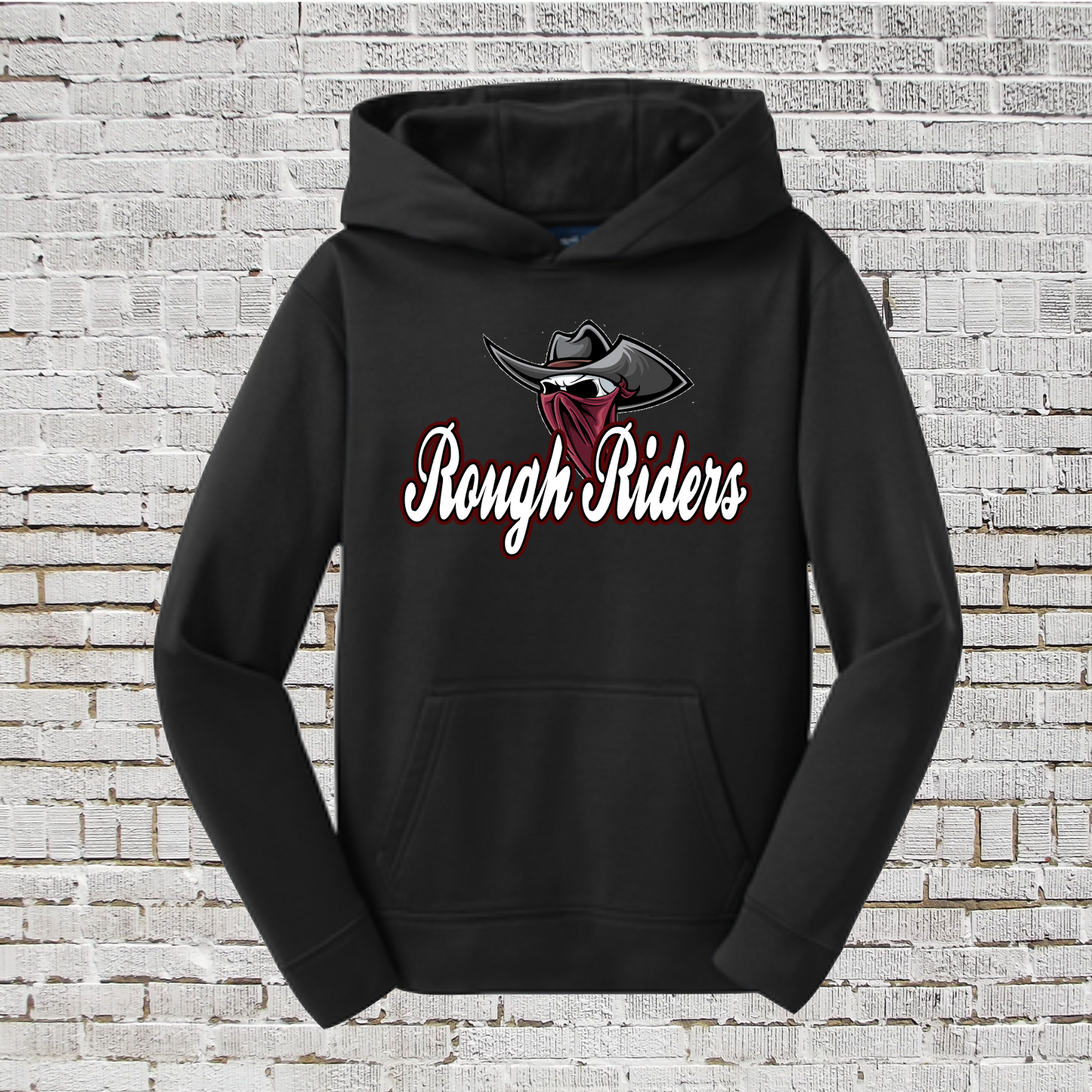 Black Rough Riders Hoodie, Rough Riders Sweatshirt, Black Hoodie