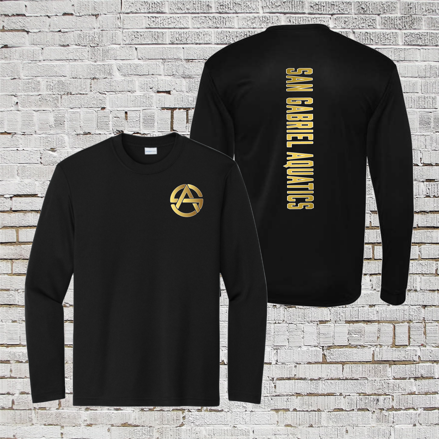 SGA Logo Tshirt, Black San Gabriel Aquatics Tee, Black SGA Swim Shirt