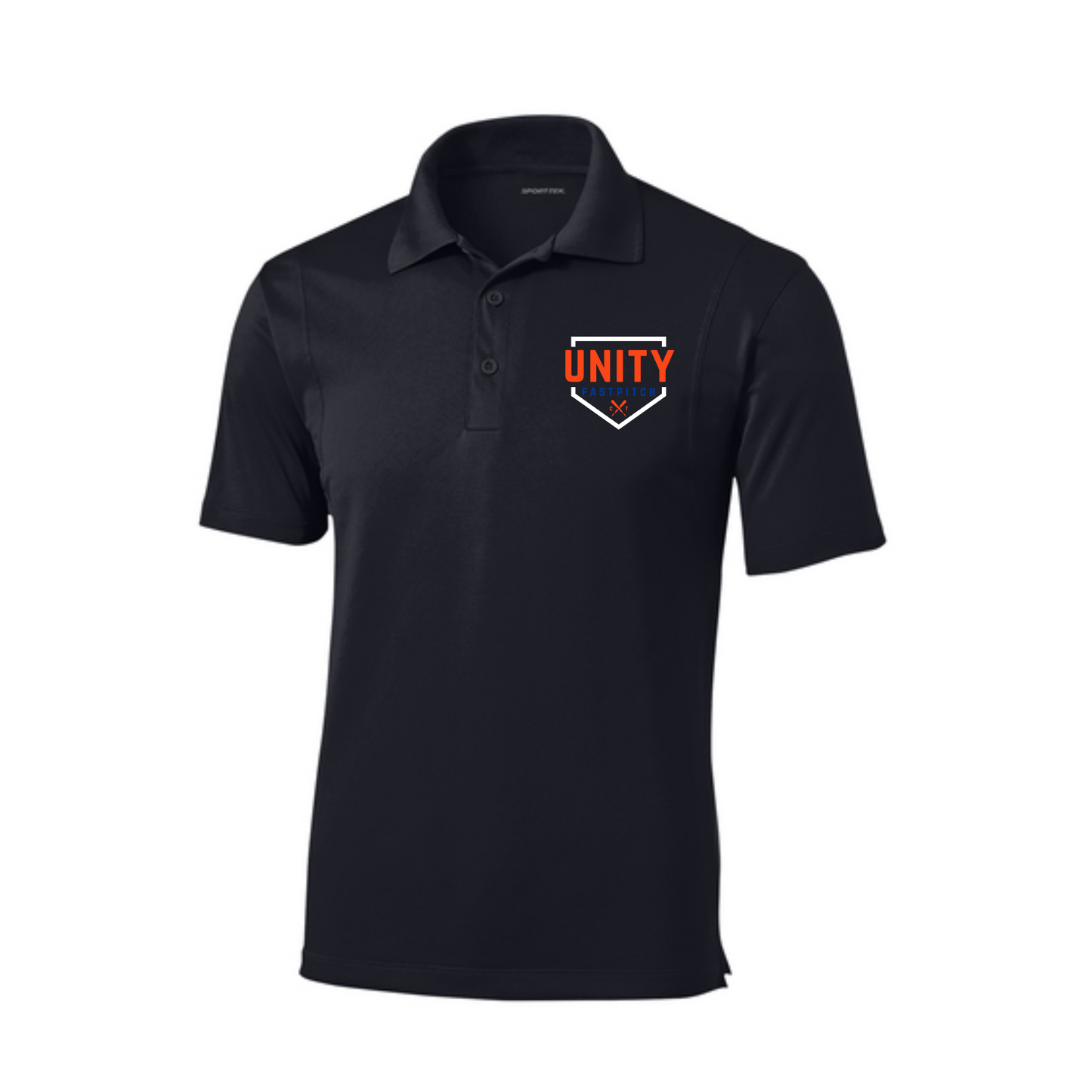 Unity Fastpitch Performance Polo –Black | Moisture-Wicking Team Polo