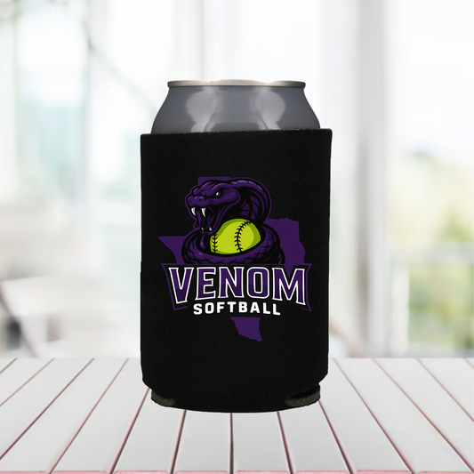 Texas Venom Softball Koozies, Venom Koozie, Venom Softball Can Cooler