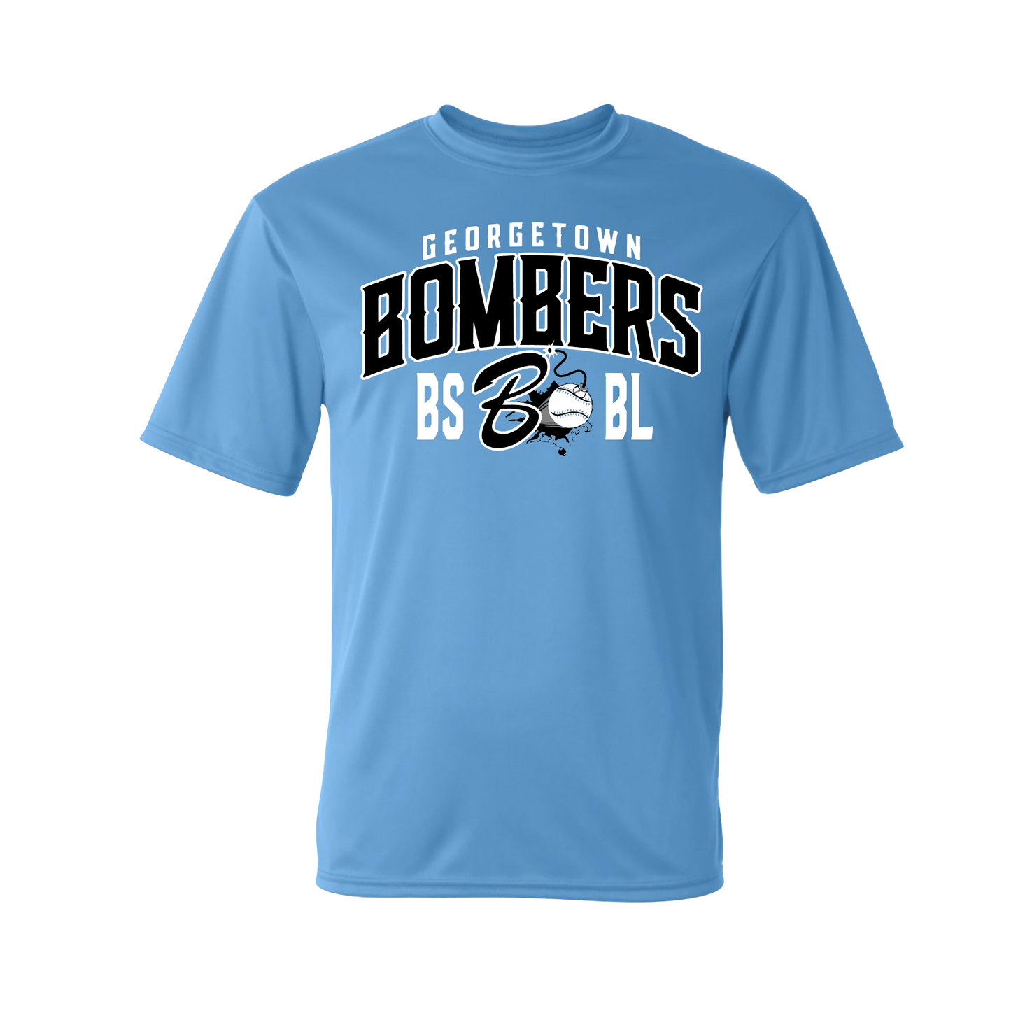 Georgetown Bombers Logo Shirt, Bombers BSBL Tee, Georgetown Bombers Spirit wear
