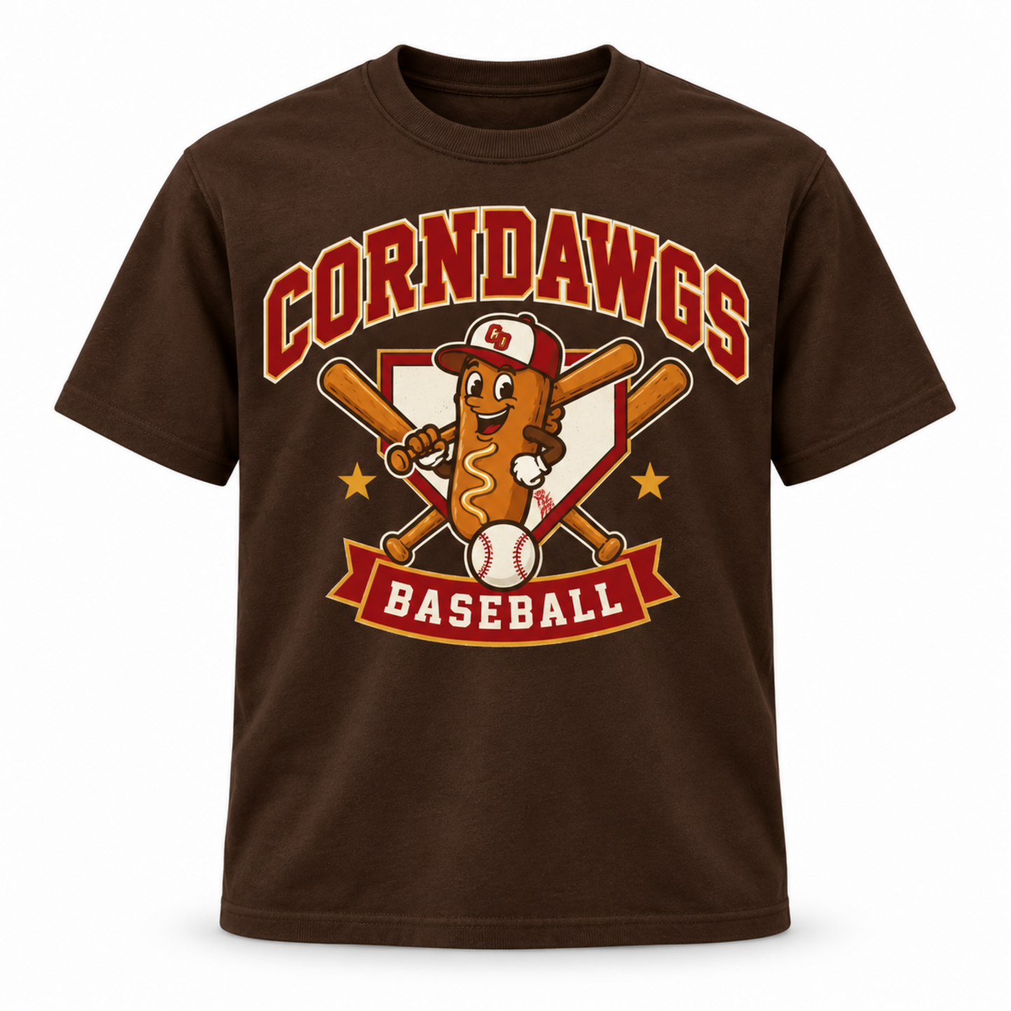 Brown CornDawgs Baseball Tee