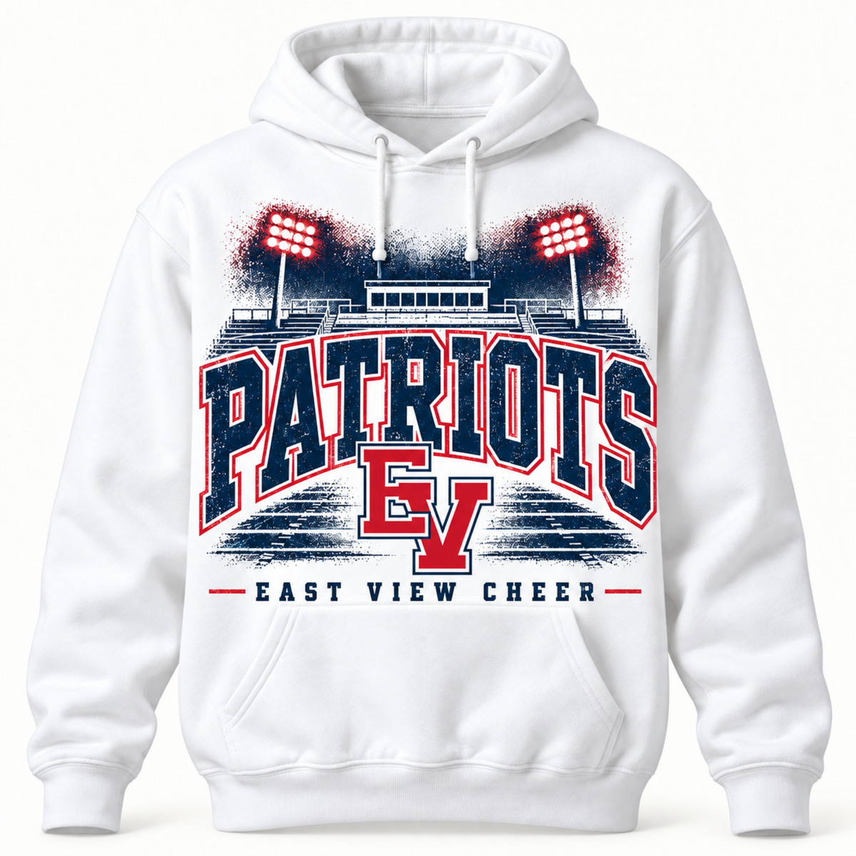 East View Cheer Patriots Stadium Hoodie - White