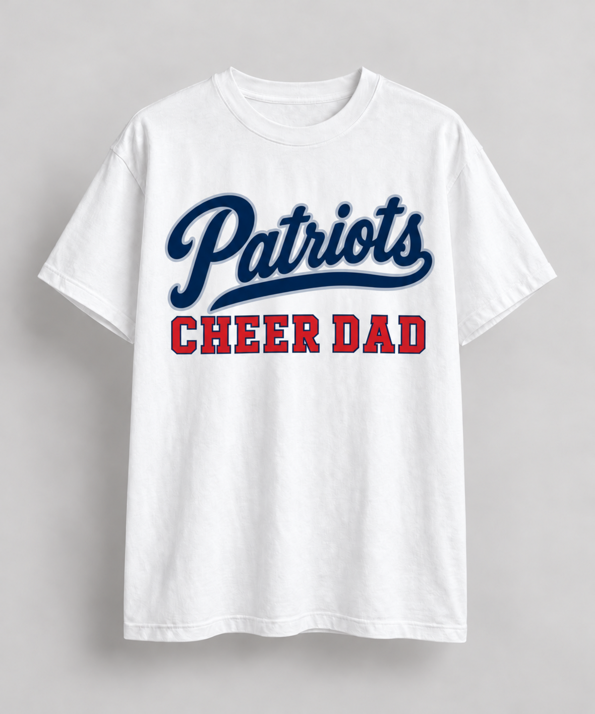 Eastview Patriots Cheer Dad Script Tee - White