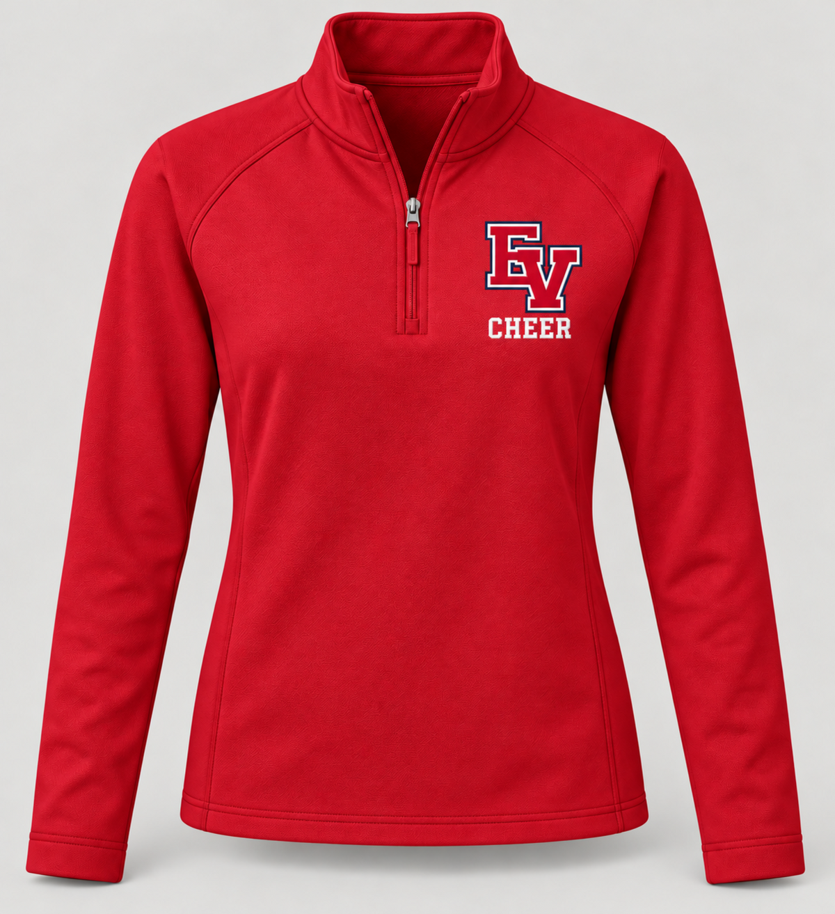 Eastview Patriots Cheer Embroidered Quarter-Zip - Red