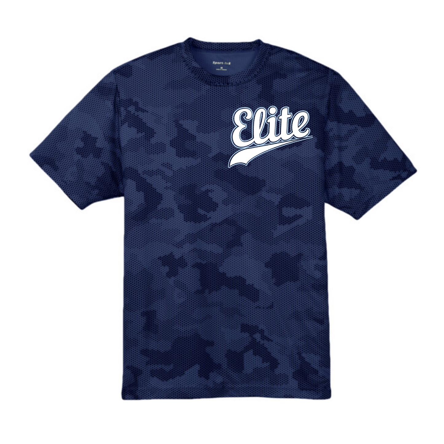 Camo Hex Elite Baseball Tee, Leander Elite Baseball Tshirt, Elite Allstars Camo Shirt