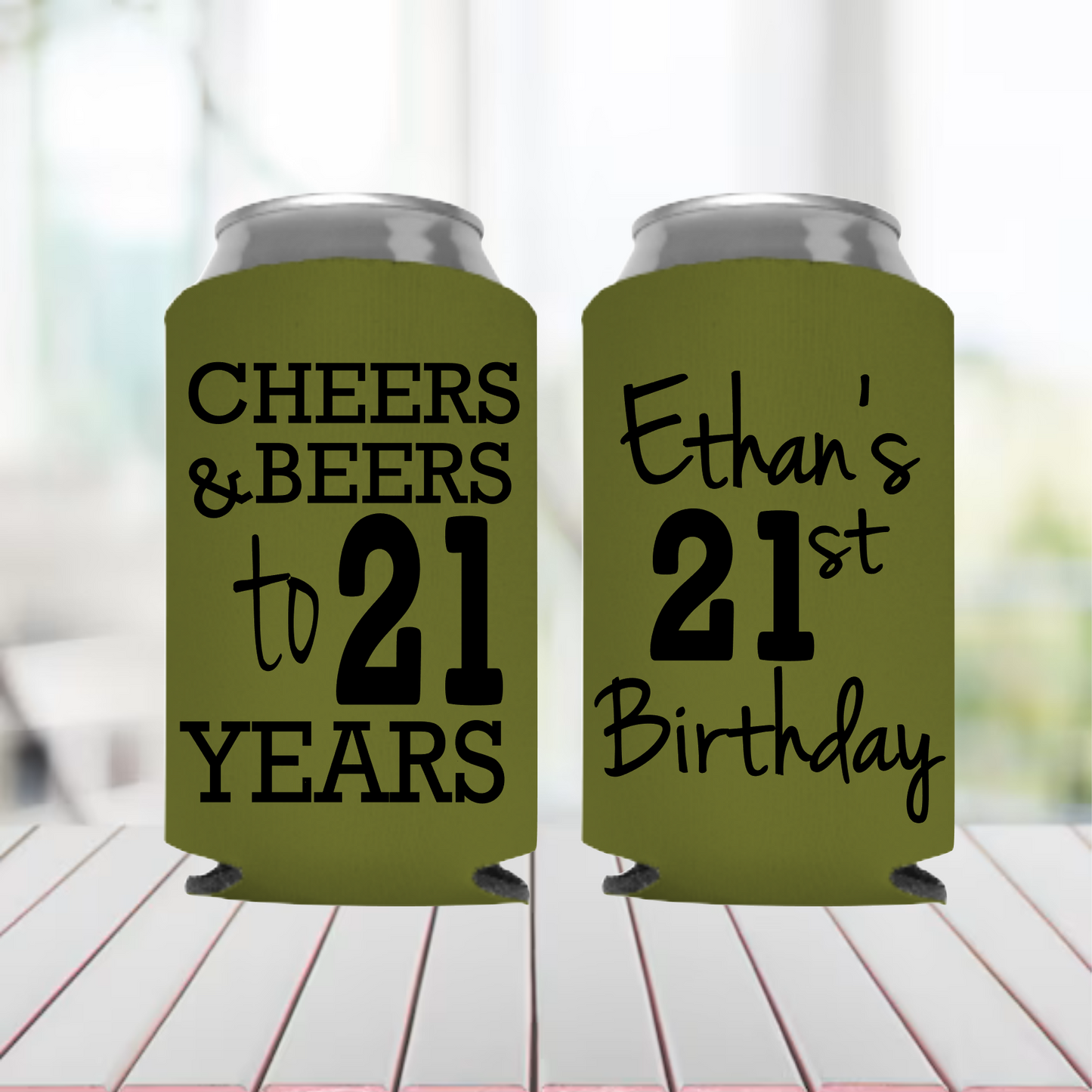 21st Birthday Can Coolies 21st Party Favors Legal AF Birthday Party Favor Bachelorette Party Favors Cheers and Beers to 21 Years 21 Birthday