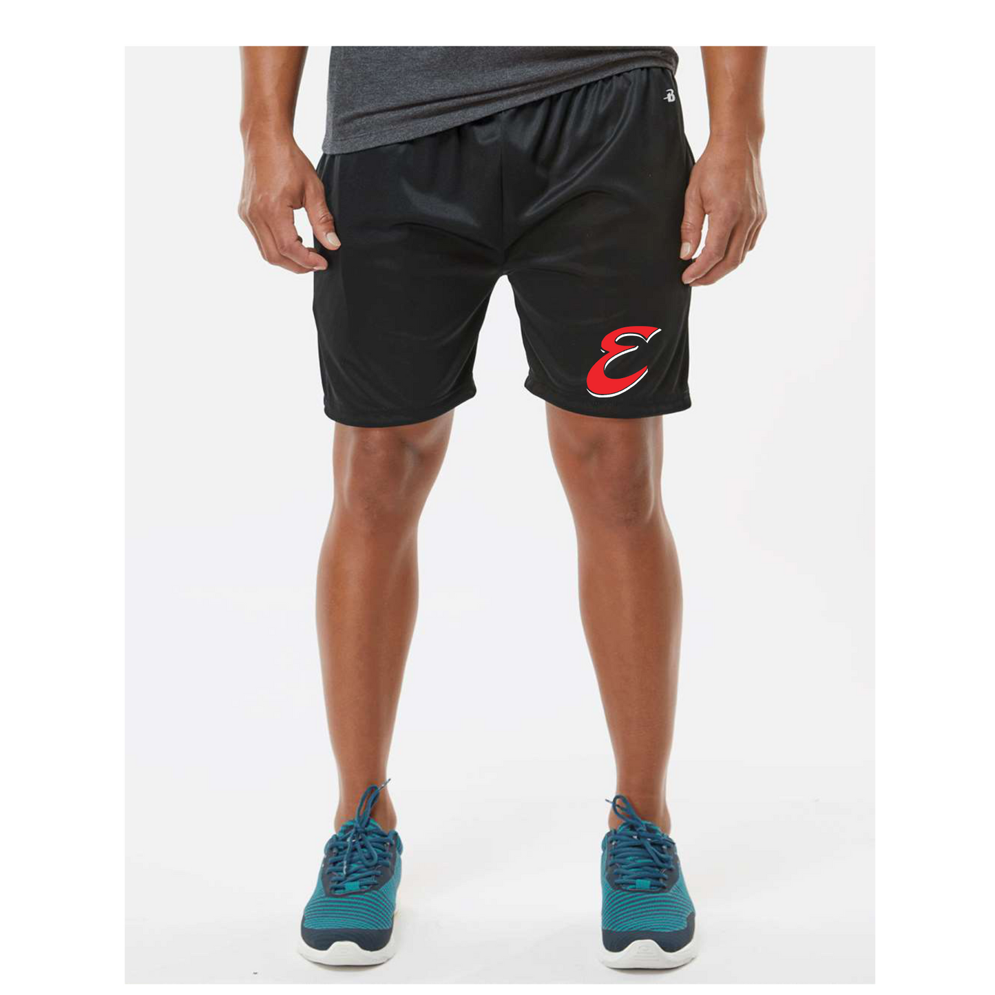 Elite Black Drifit Shorts, Georgetown Elite Shorts, Elite Softball Shorts