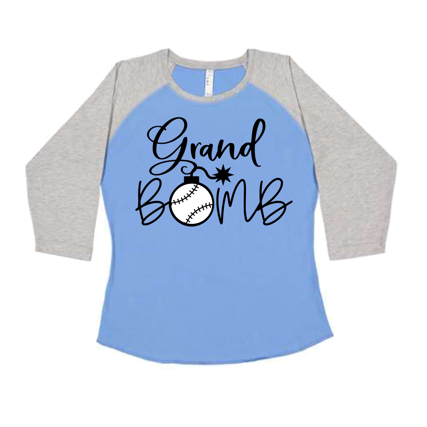 Grand Bomb Shirt, Bombers Grandma Shirt, 3/4 Sleeve Bombers Tee