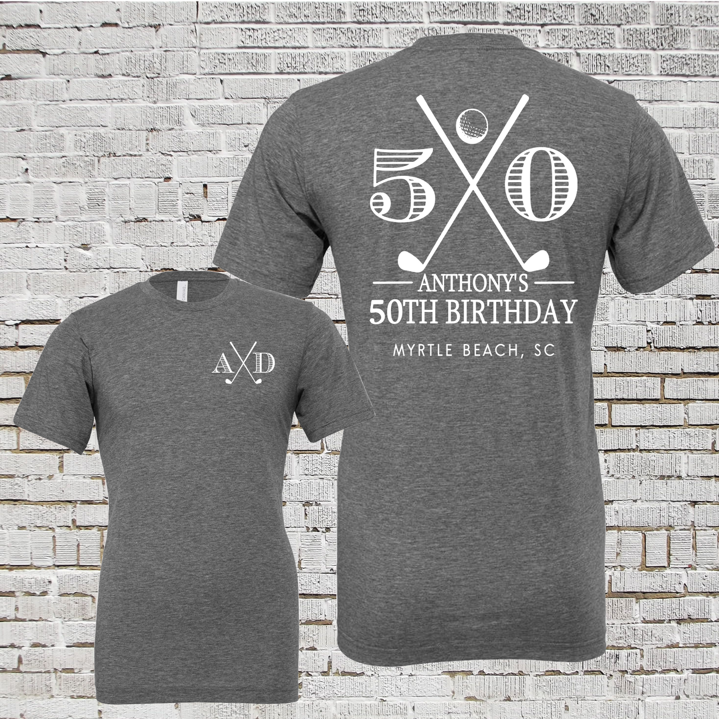 Golf 50th Birthday, Hole in One Birthday Shirt, Guys Birthday Golf Shirt, Hole-in-One Family Shirts, Golf Theme Party, Golf Gift For Dad