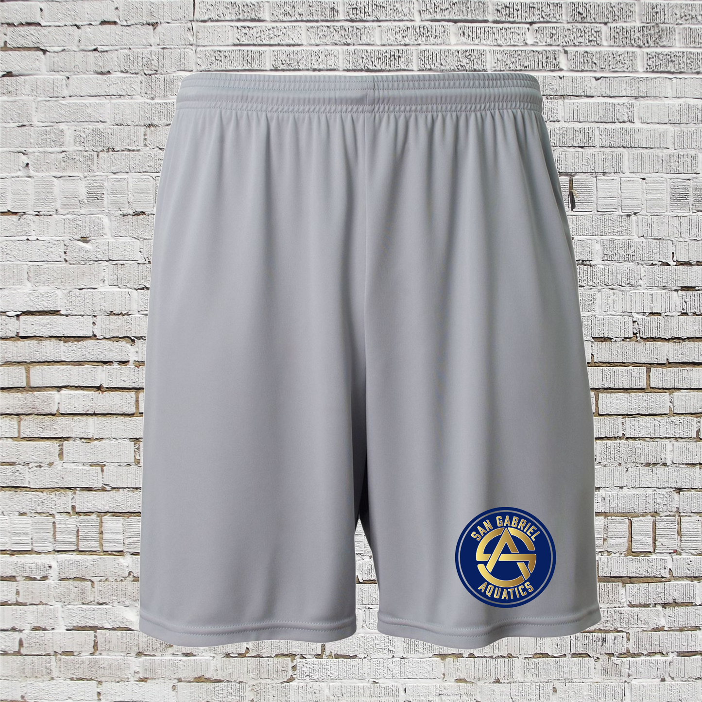 Mens SGA Drifit Shorts, San Gabriel Aquatics Mens Shorts, San Gabriel Swim Shorts