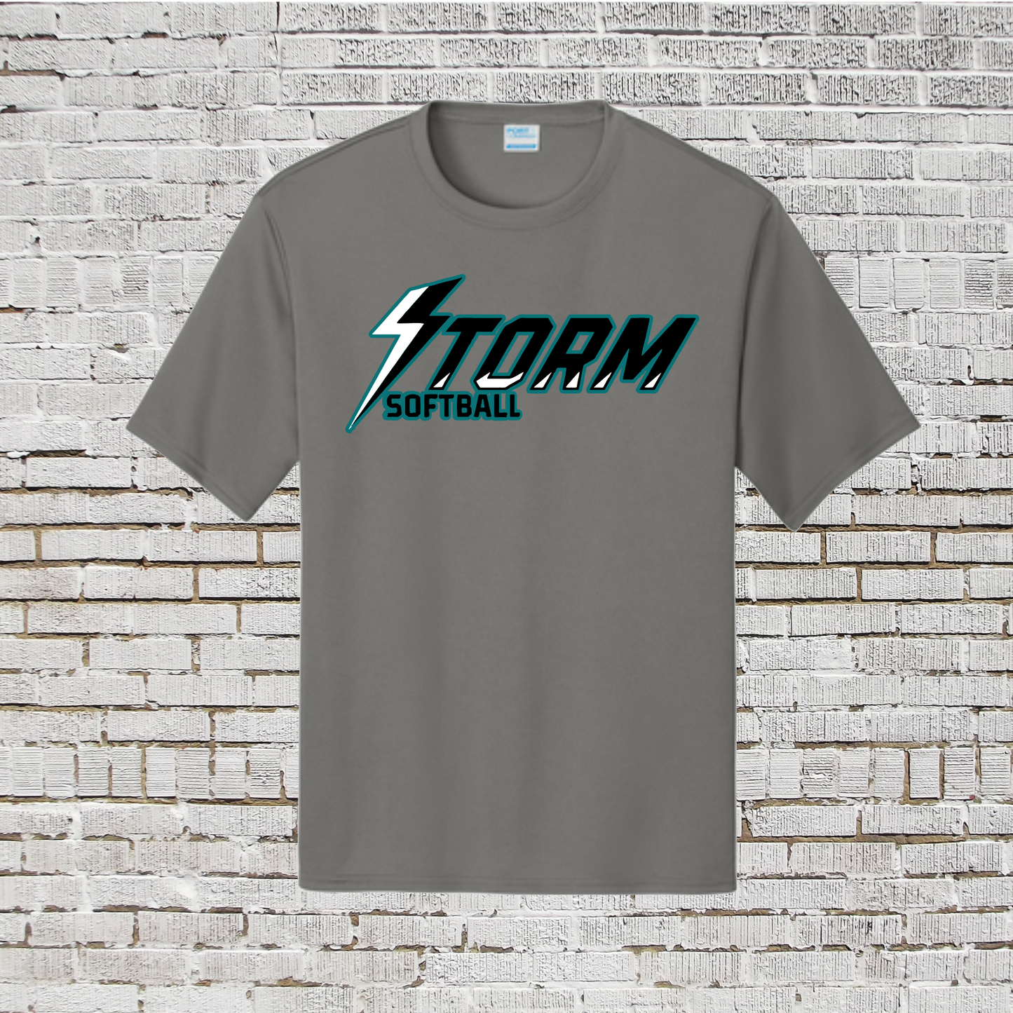 Gray Storm Softball Tshirt, Storm Softball Tee, Storm Spiritwear