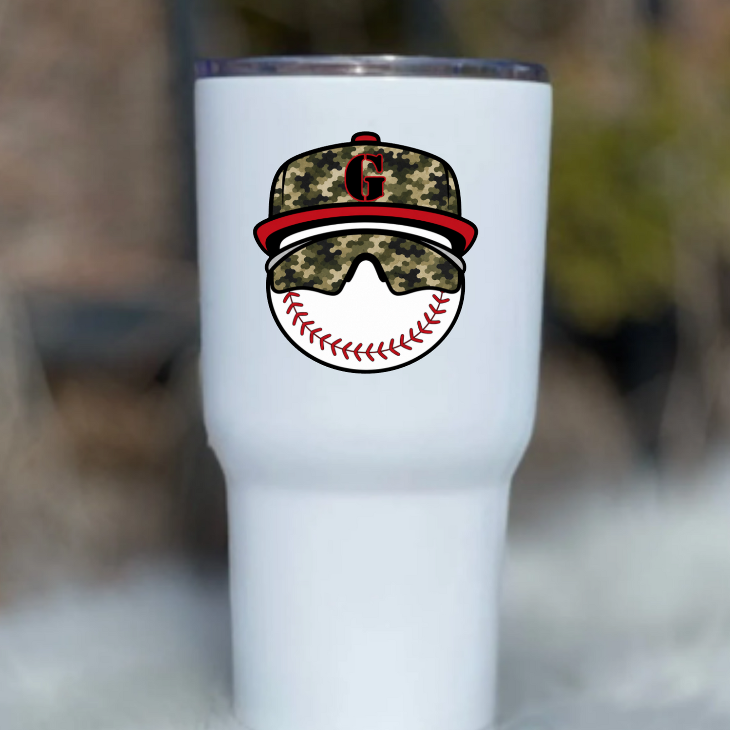 gunners camo baseball sticker
