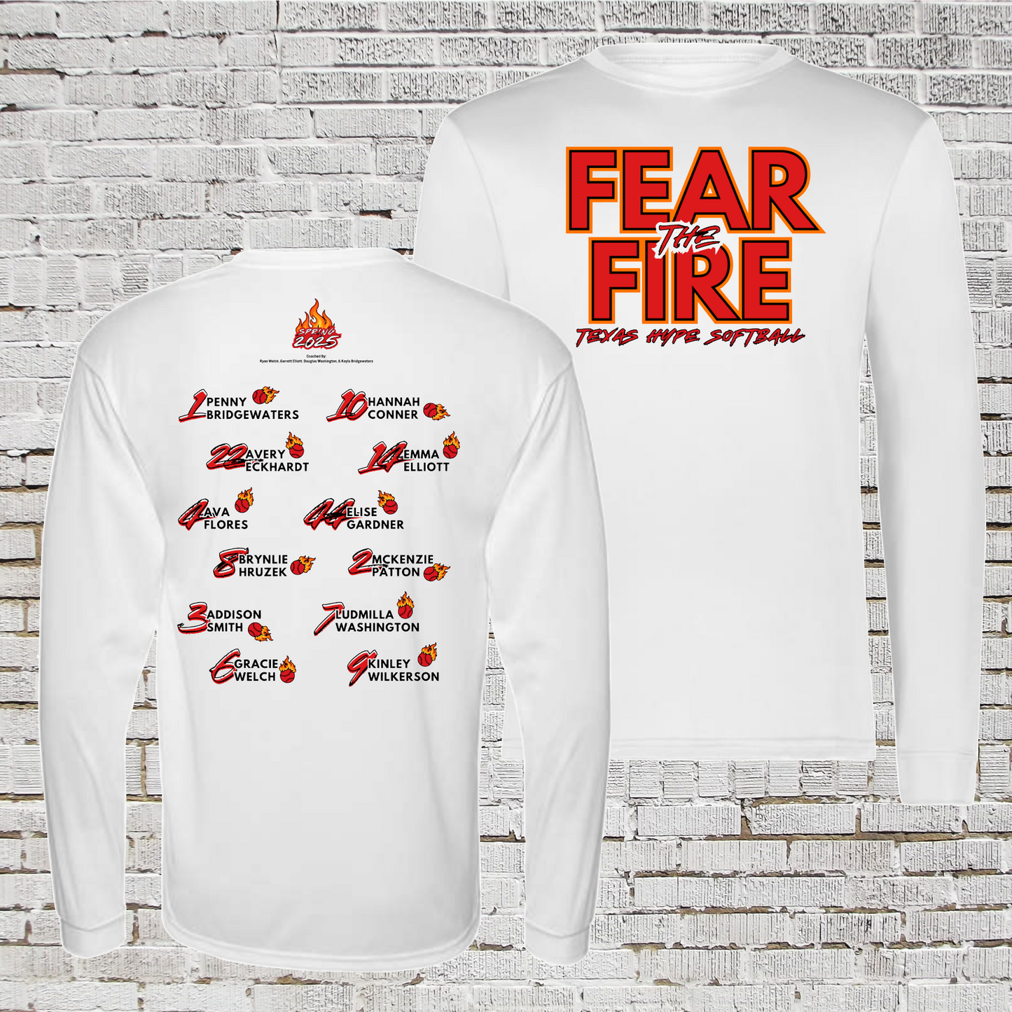 Spring 2025 Roster Texas Hype Tshirt, Hype Fire Spirit Wear, Texas Hype Softball Tee