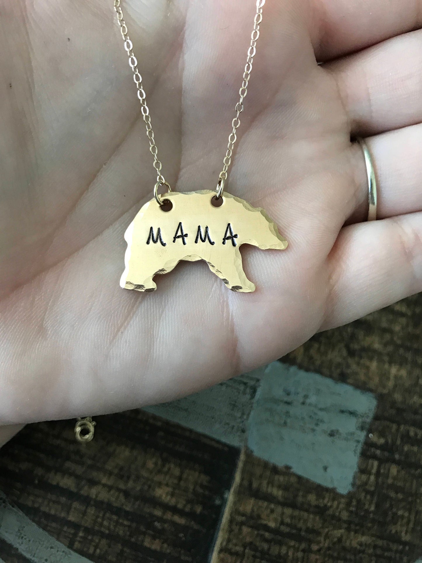 Bear Necklace Mama Bear Necklace Gifts for Mom Gift Valentine's Day Gift For Wife Gift Jewelry Wife Mother's Day Birthday Remembrance Option
